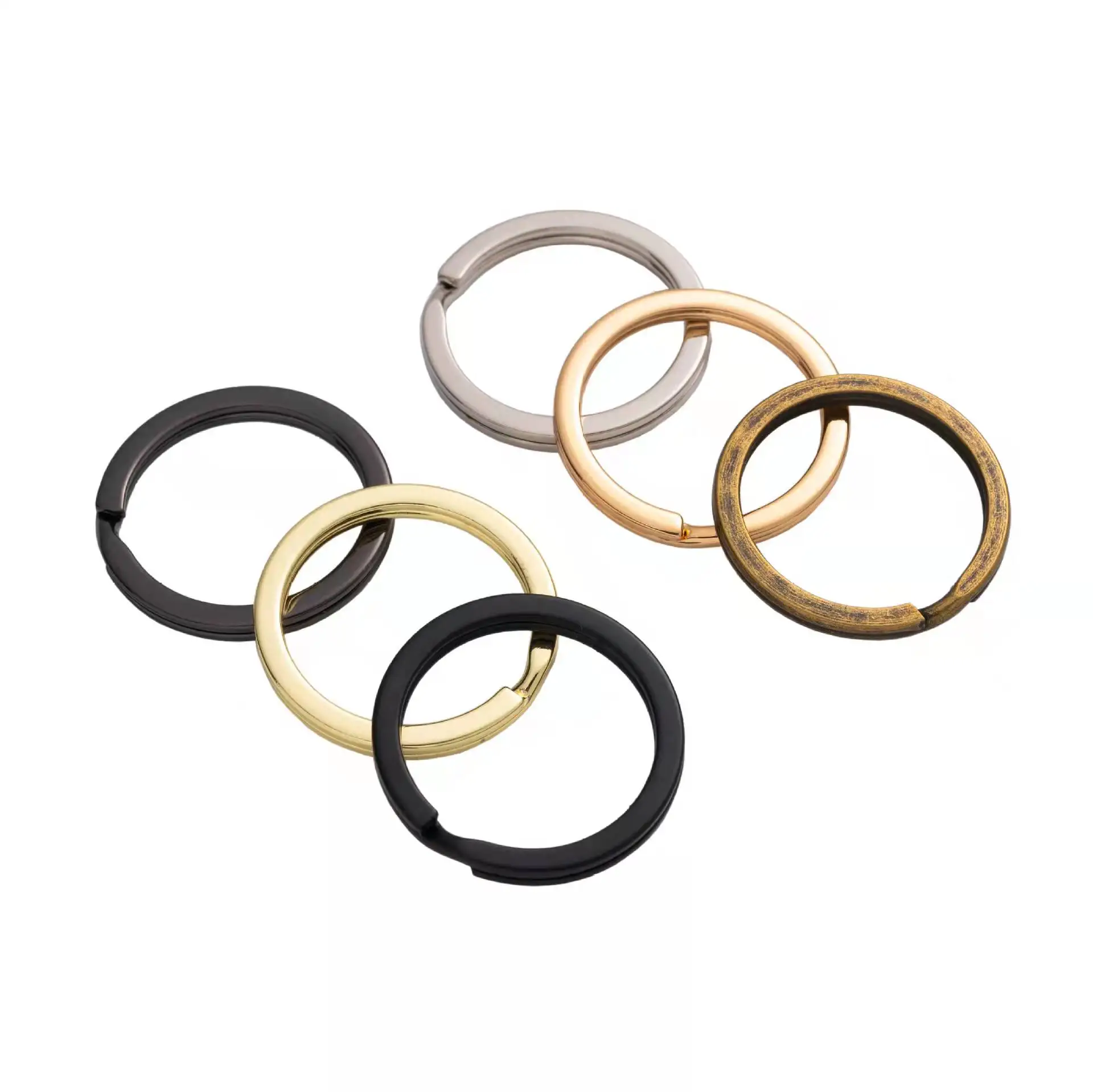 High Quality factory supply  25mm 30mm metal steel split key ring for key chain