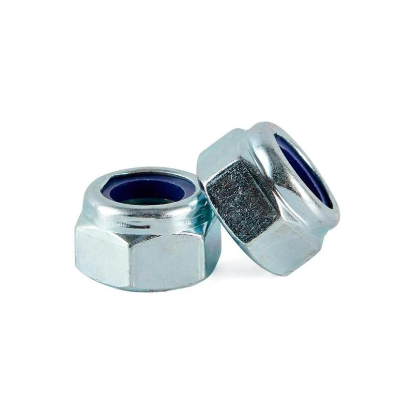 Haiyan DIN985 DIN982 Nylon Insert  Hex Lock Nuts Zinc Plated Alloy Steel Class  8 Class 10 Locking Nut