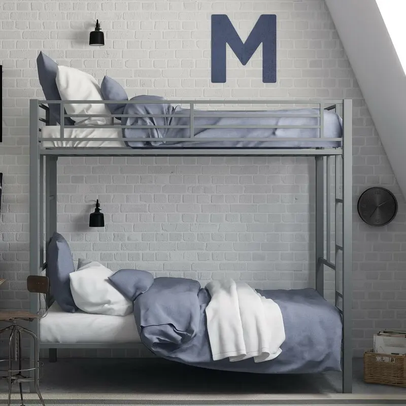  Twin bunk bed metal kids double