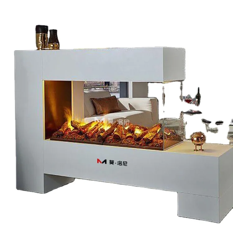 100inch 3000mm big length Pure decoration machine 220V Multi-Side View Illusion Of Fire Water Mist Electric Fireplace