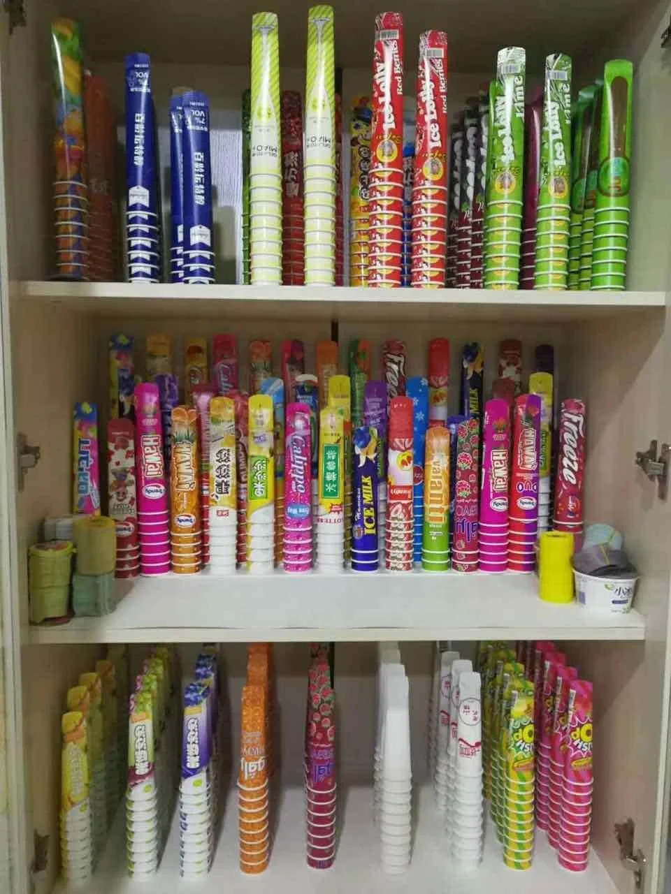 Disposable calippo cup 120ml  customized print logo paper tube with lids for packaging hot selling  cup