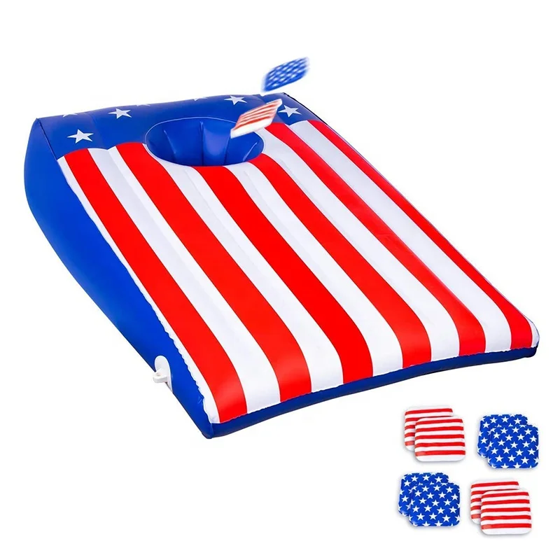 2021 hot sale Inflatable Cornhole Outdoor Toss Game Board Set for Kids Toddler Adults for Pool Lawn