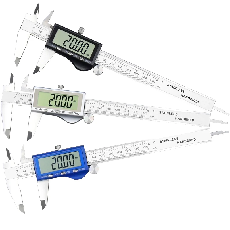 DITRON Vernier Caliper Large screen 150mm Calipers Stainless Steel Metal Micrometer Thickness Measurement Tool Digital Caliper