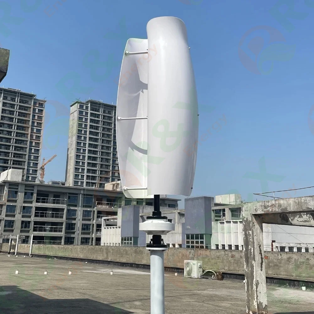 1200W 3kw 5kw 10kw 24V 48V 220V Vertical Wind Turbine Low Noise Home Wind Power Generator with On/Off Grid System Windmill