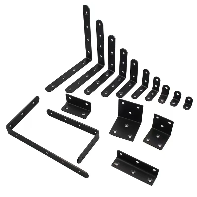Metal Corner Braces L Brackets 90 Degree Heavy Duty Wide Corner Black Metal Corner Bracket