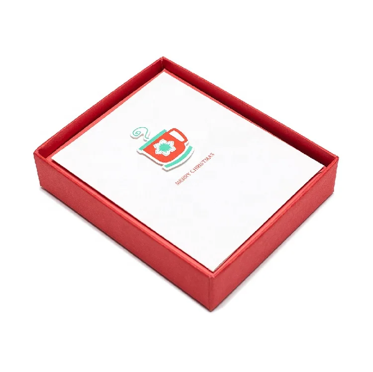 Children Humorous Handmade Cards, Custom Painting Boxed Merry Christmas Greeting Cards