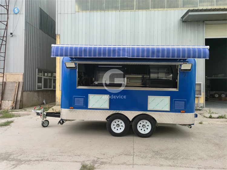 USA standard mobile food trailer commercial equipment certificated appliances concession street fast food cart