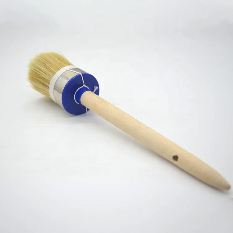 Bristle Wooden Handle Round Stencil Brush Painting Watercolor Brush