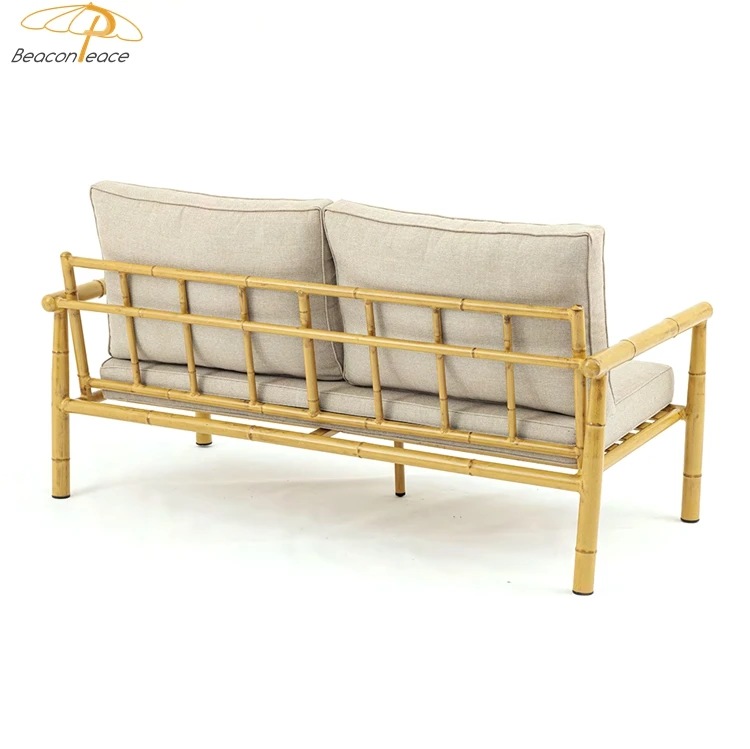 Garden sofa furniture modern outdoor bamboo style sofa set design price for garden restaurant