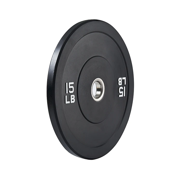 Rouser Fitness LB Bumper Plates Rubber Plates Gym Black Barbell 15LB 25LB 35LB 45LB 55LB Bumper Plates For Training