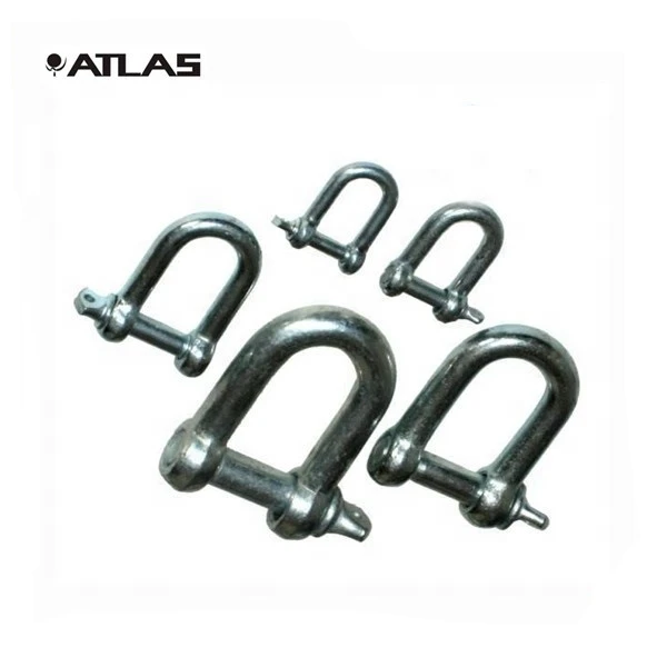 Galvanized shackles Bow shackle safety pin screw adjustable shackles