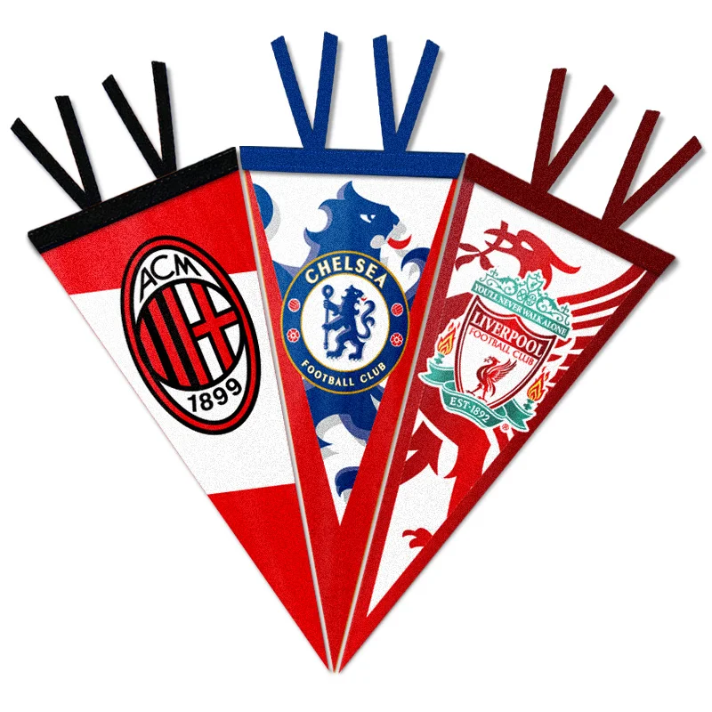 Promotional felt pennants as gift with customized printing logos