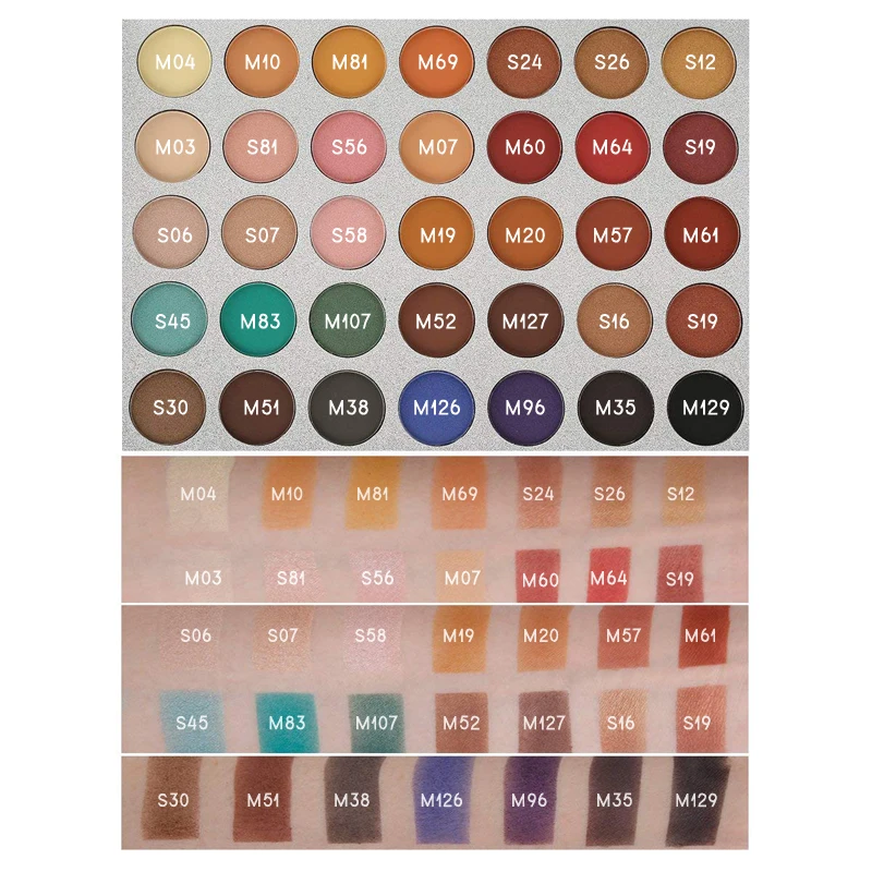 Wholesale Cosmetics Eyeshadow palette glitter shimmer eye shadow makeup