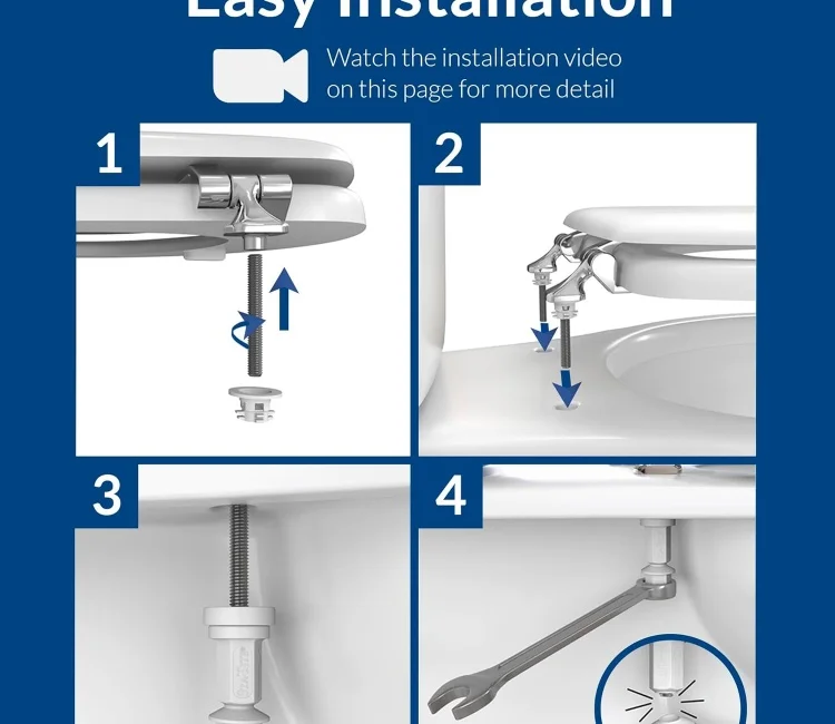 roundToilet Seat with Chrome Hinges Natural Oak Veneer