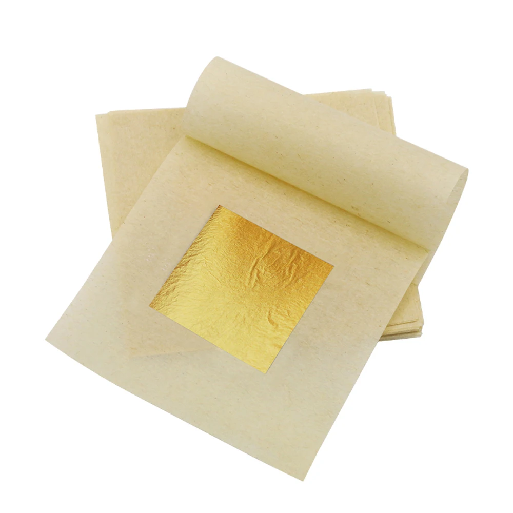 
24k Edible Gold Leaf Foil hoja de oro for Art Crafts Cake Baking Food Decoration Edible Leaf Sheets Gold Paper 24K Sheets 