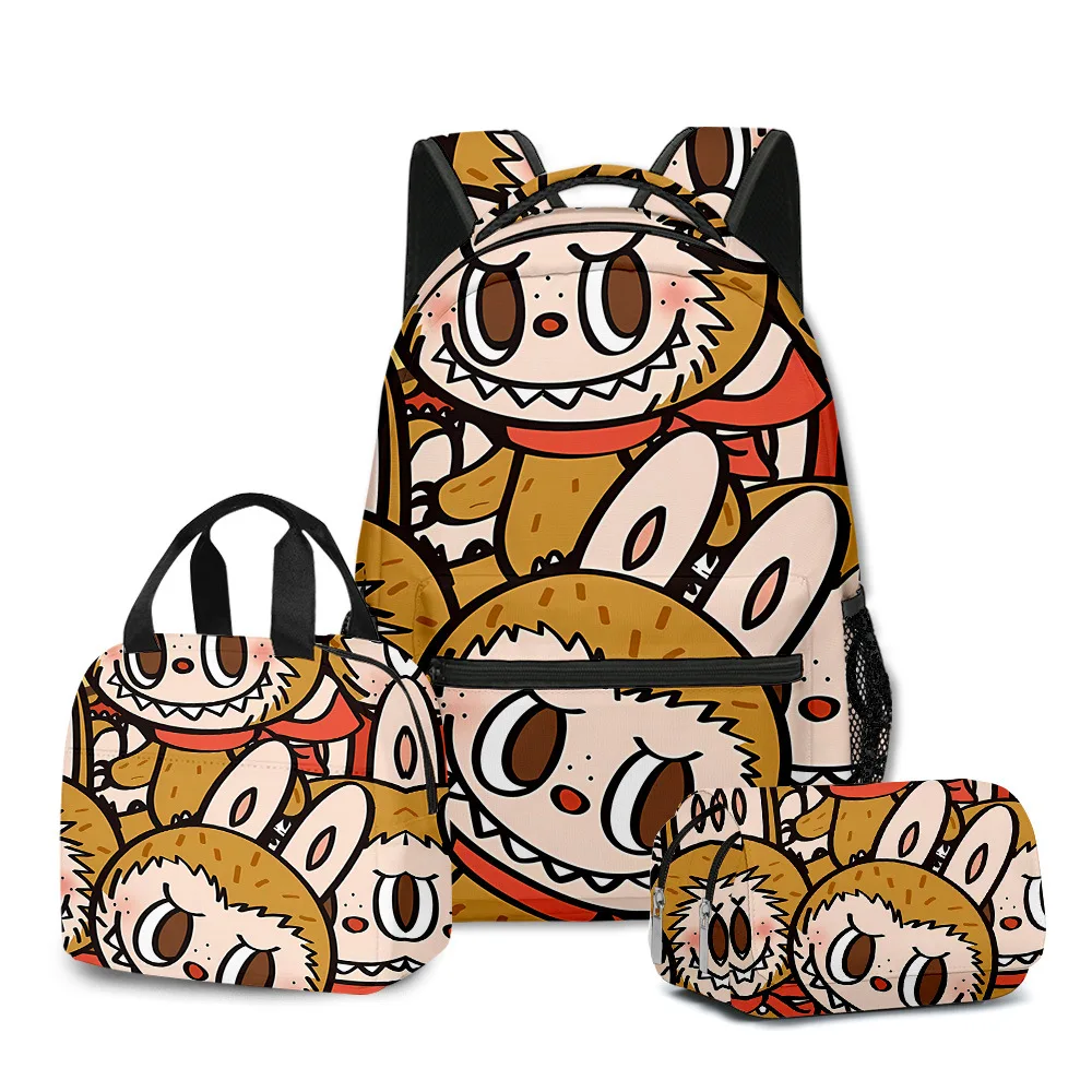 Newstar Fashion Labubu the Monsters Backpack Schoolbags Large-capacity Schoolbag Junior High School Student Backpack Nss1000