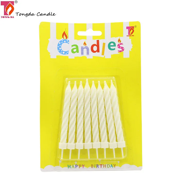 Long Thin Cake Birthday Candles with Holders for Birthday Cakes