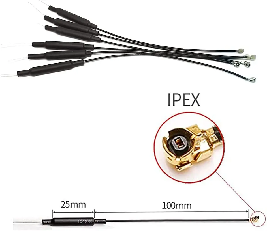 IPEX WiFi 2.4G 3dbi 100mm Soft Antenna Module Drone Image Transmission Omnidirectional Copper Tube Receiver Antenna