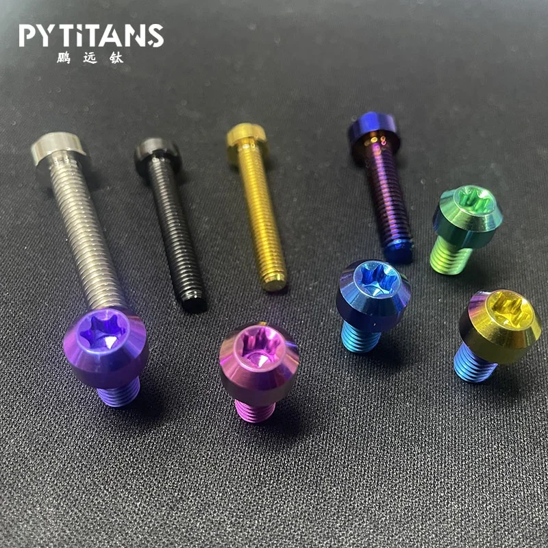 M8 Torx Socket Cap Head Gr5 Titanium Bolts Screws Titanium Fasteners Titanium Bolts Motorcycle Accessories by PYTITANS