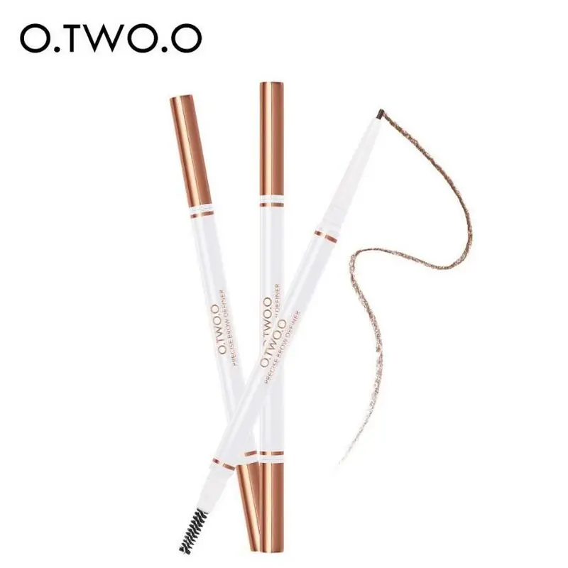 O.TWO.O Eyebrow Pencil Waterproof Natural Long Lasting Ultra Fine 1.5mm Eye Brow Tint Cosmetics Brown Color Brows Make Up