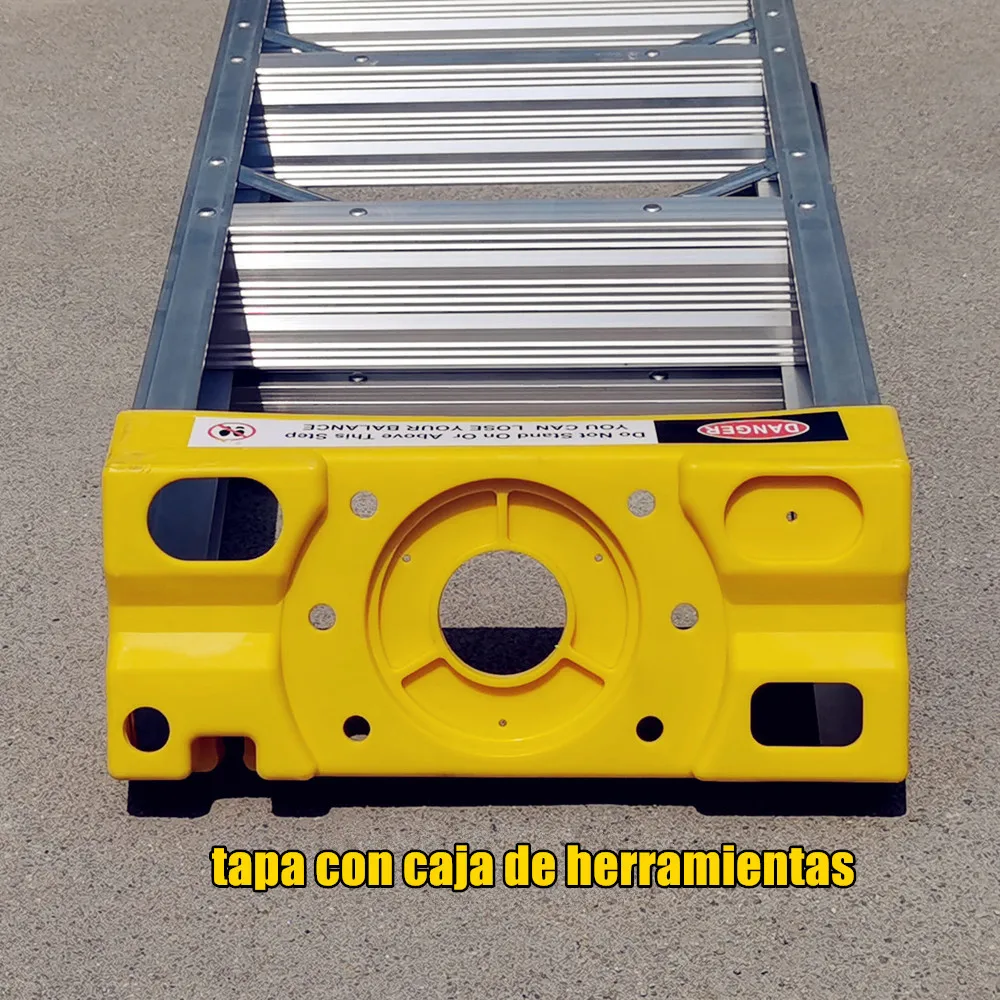 Escalera plegable de aluminio de doble cara 3 4 5 6 7 8 9 10 11 12 pasos