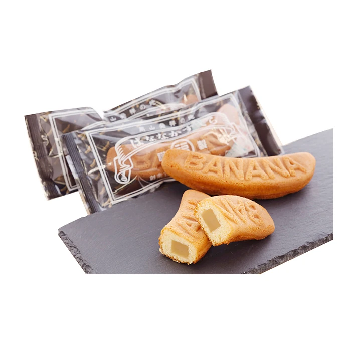 Japanese layer sponge bread banana flavored traditional food