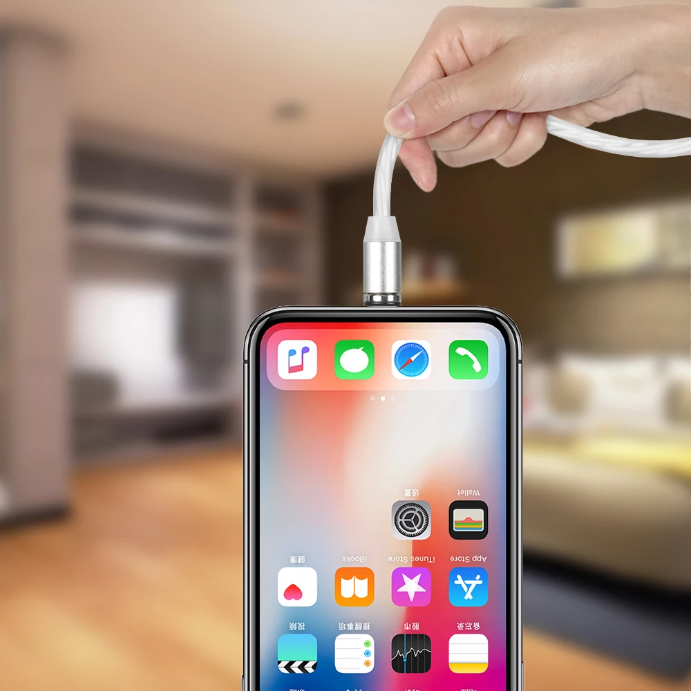 
Flowing Light Magnetic USB Cable Fast Charging USB Type C Charging Cord 
