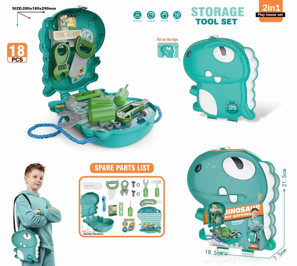 2023 newest dino pack dinosaur toys educational for kids pretend play preschool toy hospital 18pcs doctor toys set