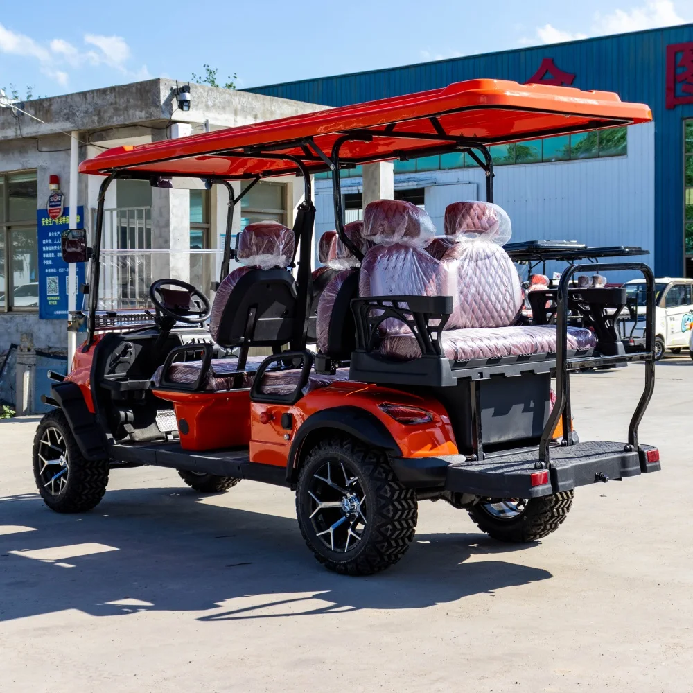 Club golf cart Lifted 4+2 Passenger Golf Cart with seats Outdoor 4+2 seat for sale