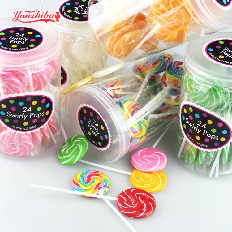 
 12 г круглых плоских сладких леденцов в баночках  