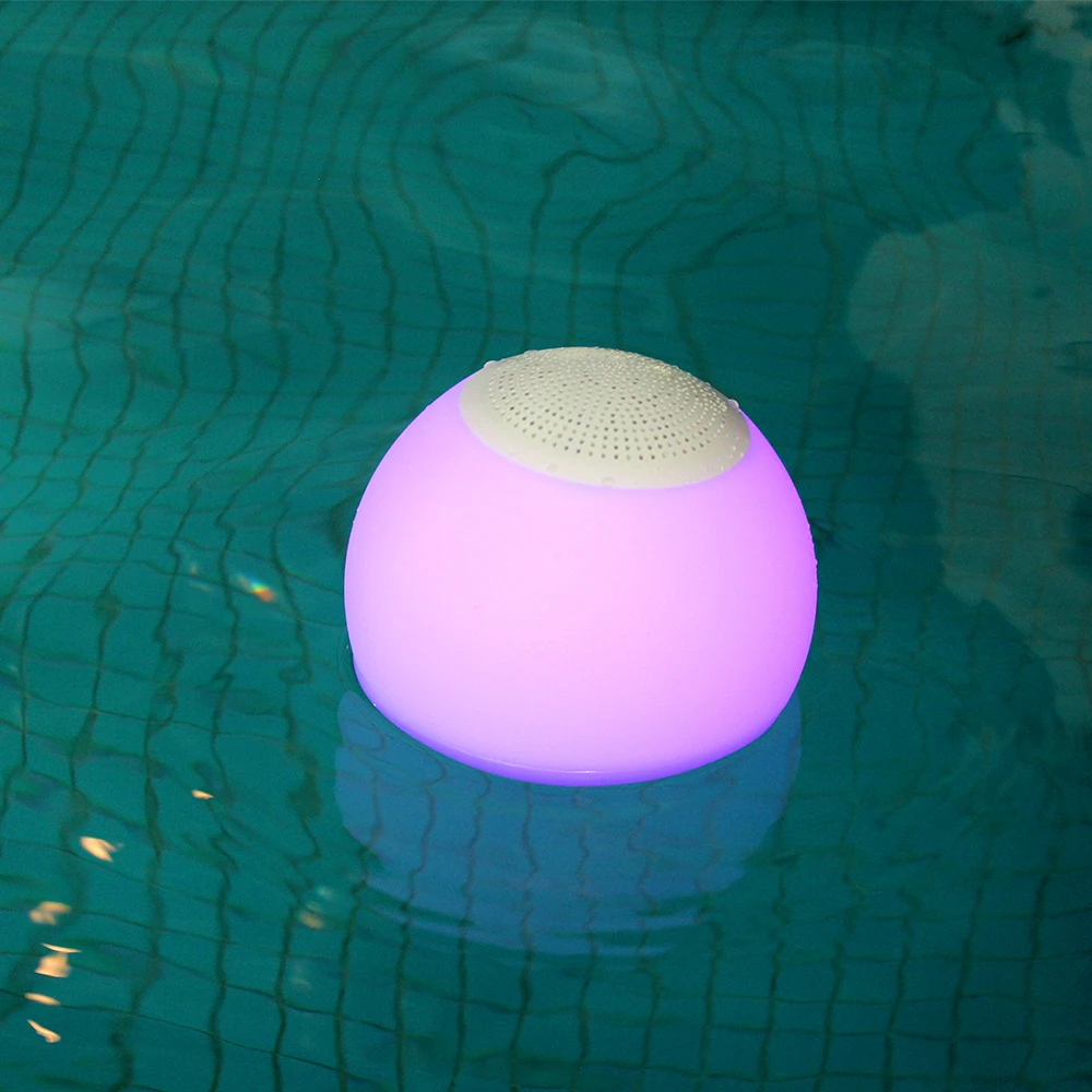 Custom Portable Garden Wireless Rechargeable Lighted Swimming Pool Balls Color Changing Glowing Led Bluetooth Speaker Ball Light