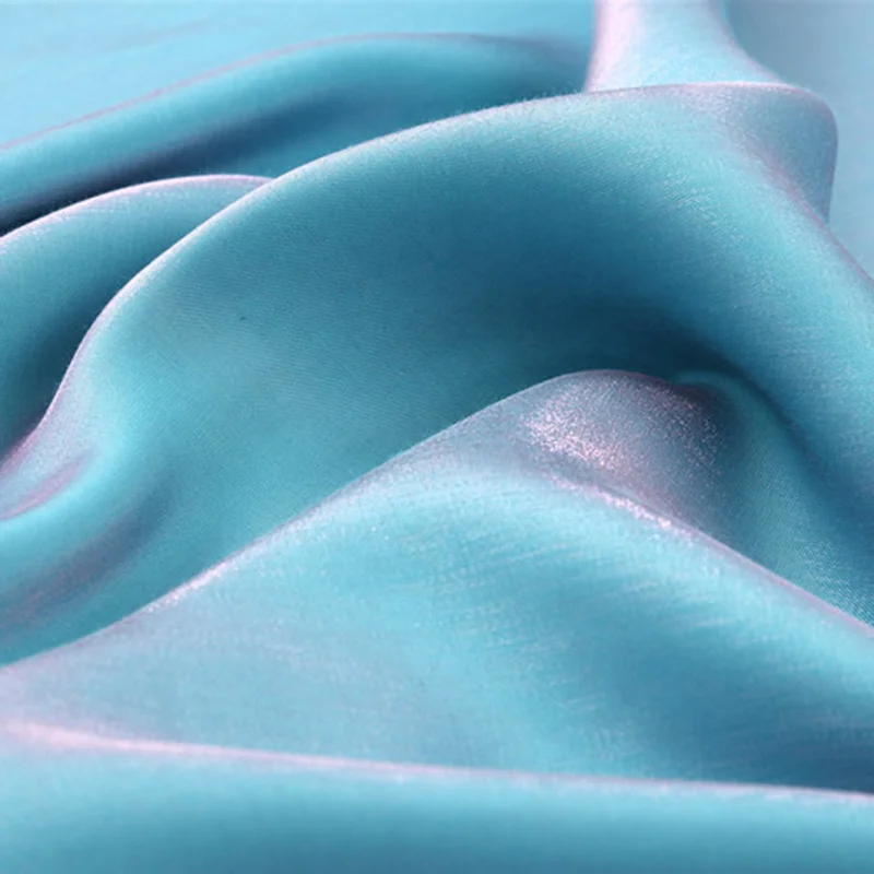 China textile fabrics woven fabric Hot sale polyester rayon shinny metallic  chiffon fabrics  with cotton feeling for garments