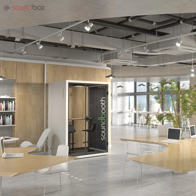 Wholesale soundproof workspace office meeting pod privacy modern 2 person booth customized