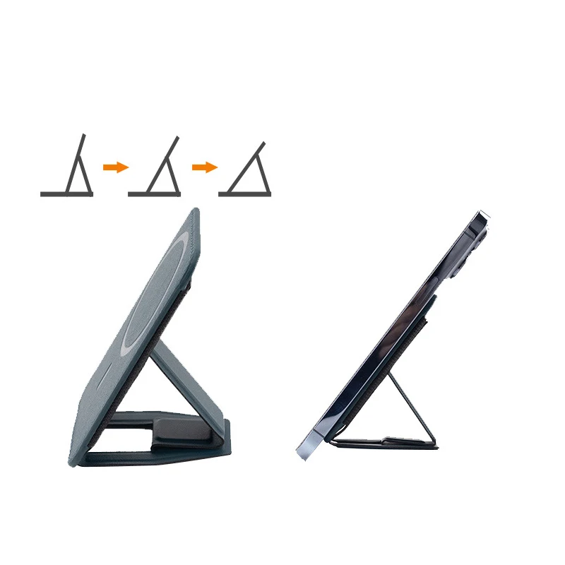 Magnetic Back Card Holder Wallet with Card Slot PU Leather Phone Wallet with Phone Stand