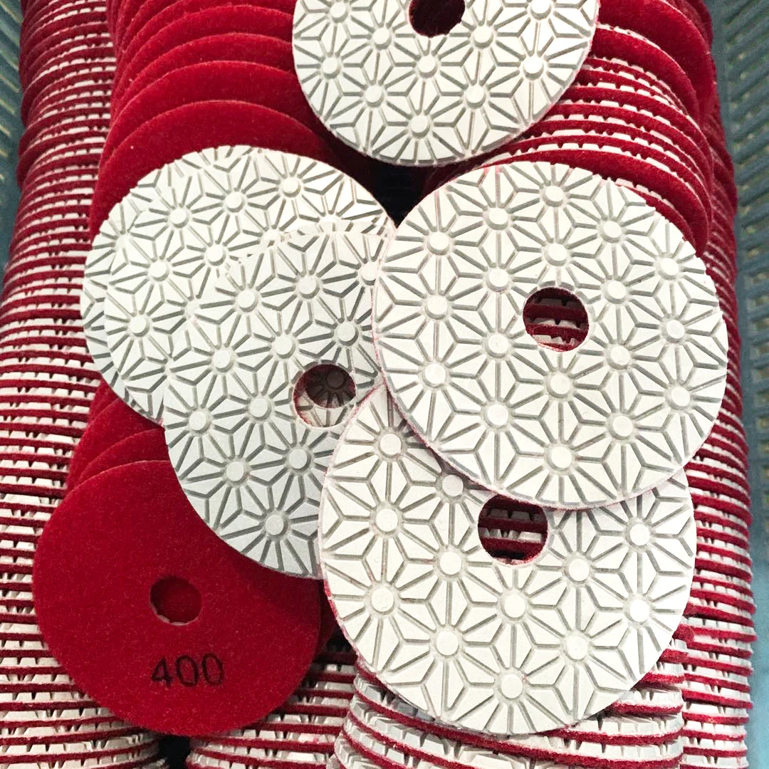 LITTLE ANT 4-step 3-step Flower Wet Polishing Pad Flexible Diamond for Stone Marble Granite Terrazzo Limestone Concrete Clean