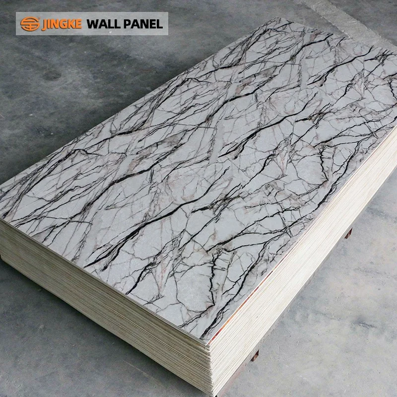 1220*2440 3D Printing Wall Panel Sheet Marble Wall Panel PVC Sheet 3mm UV Coating Plastic Sheet