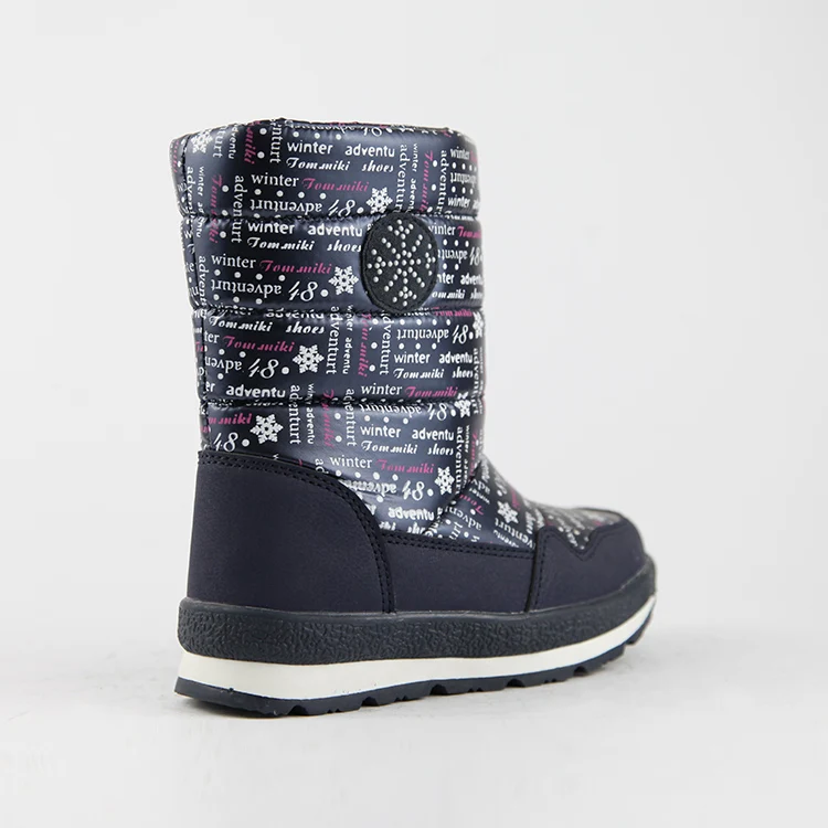 Зимние водонепроницаемые походные ботинки с высокой талией, Детские Зимние снежные ботинки на молнии