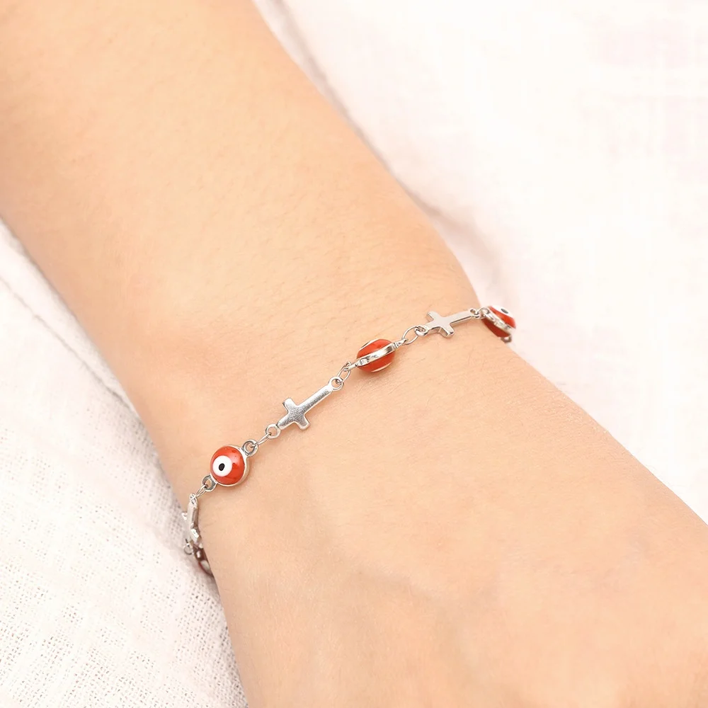 Wholesale 2022 stainless steel Rose gold eye shape bracelet fashion jewelry