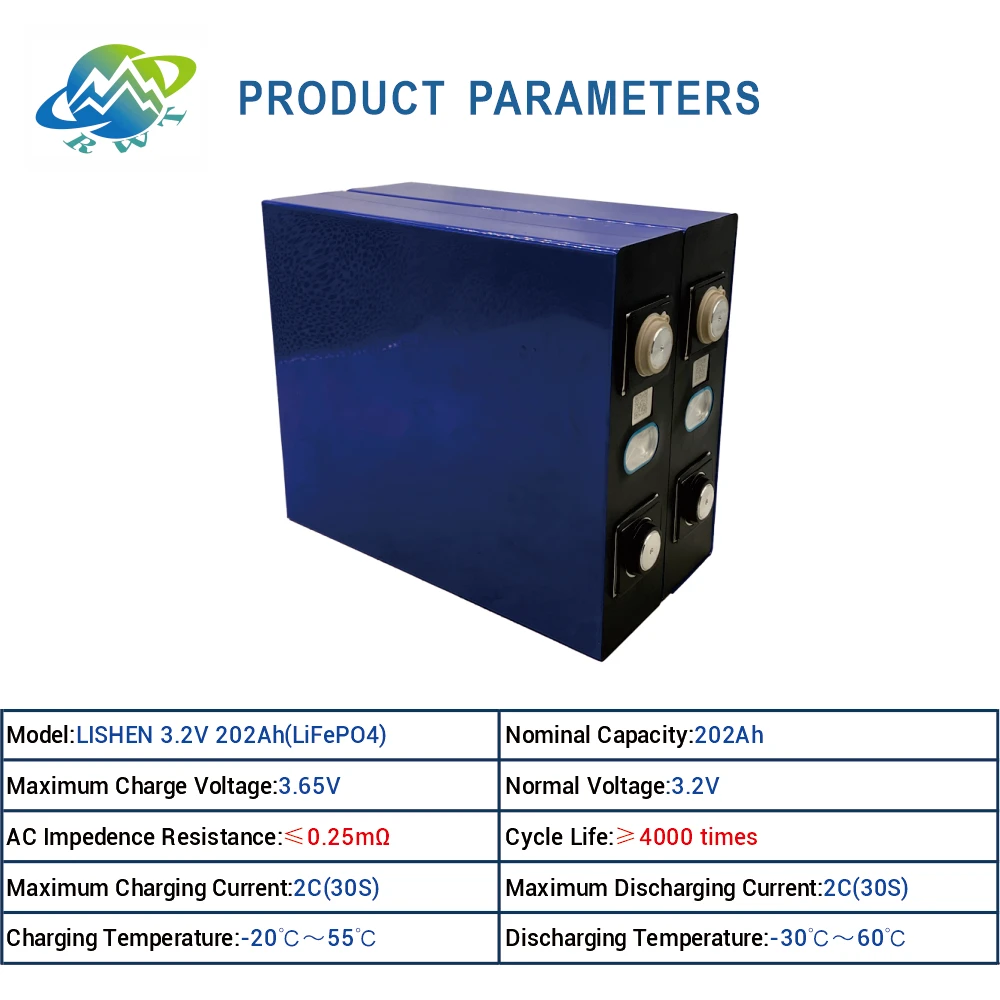 RWT 3 2 v 200ah 202ah 205ah класса А с лакированным литий-железо-фосфатный аккумулятор lishen lifepo4 и catl