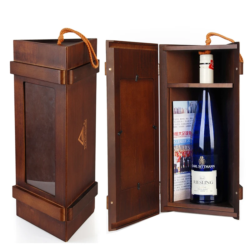
Customized wholesale free shipping wood wine box 
