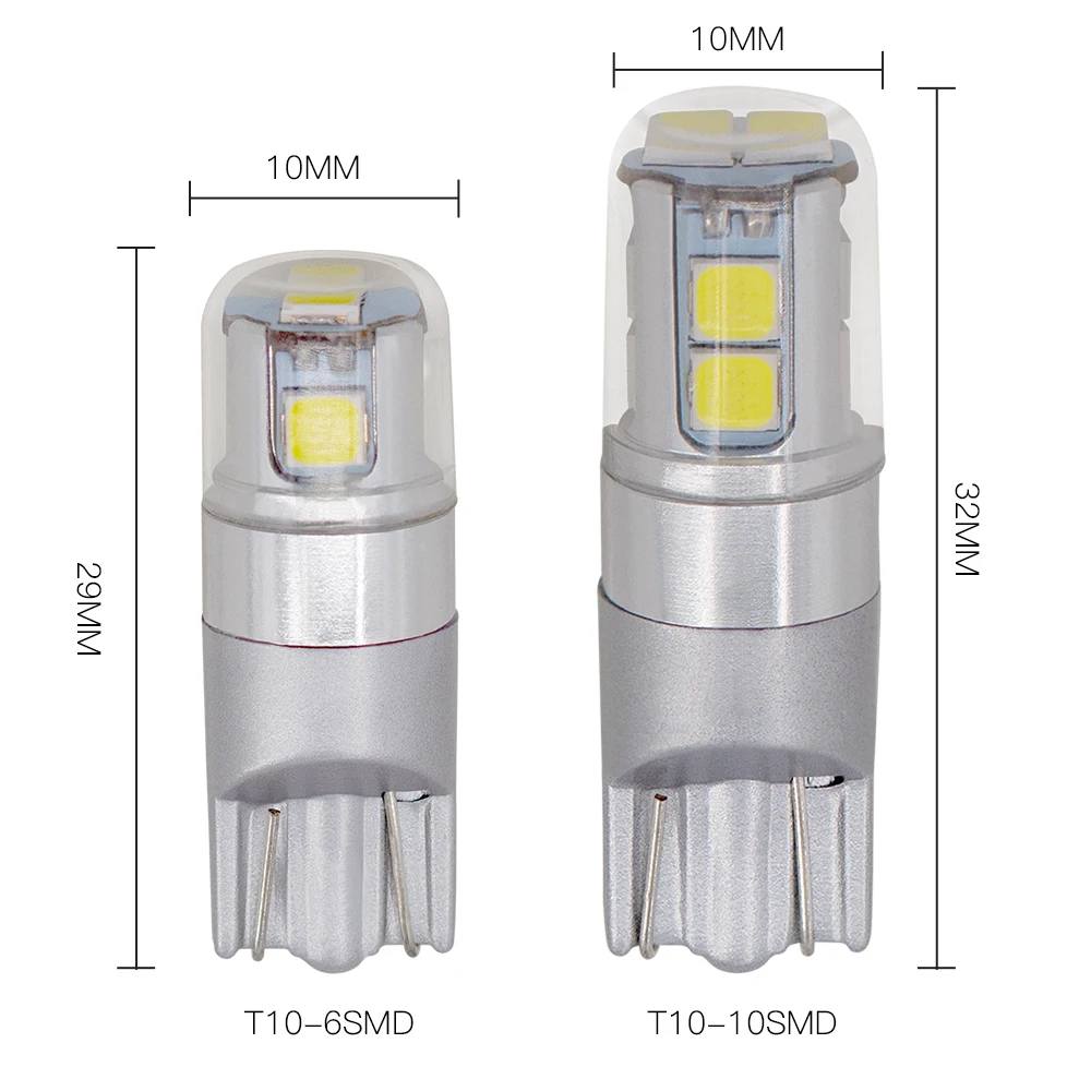 501 194 Luces Led Para Autos T10 Led Bulb 3030 10smd T10 W5w168 Bulb Car Accessories Interior Light License Plate SX123-T10