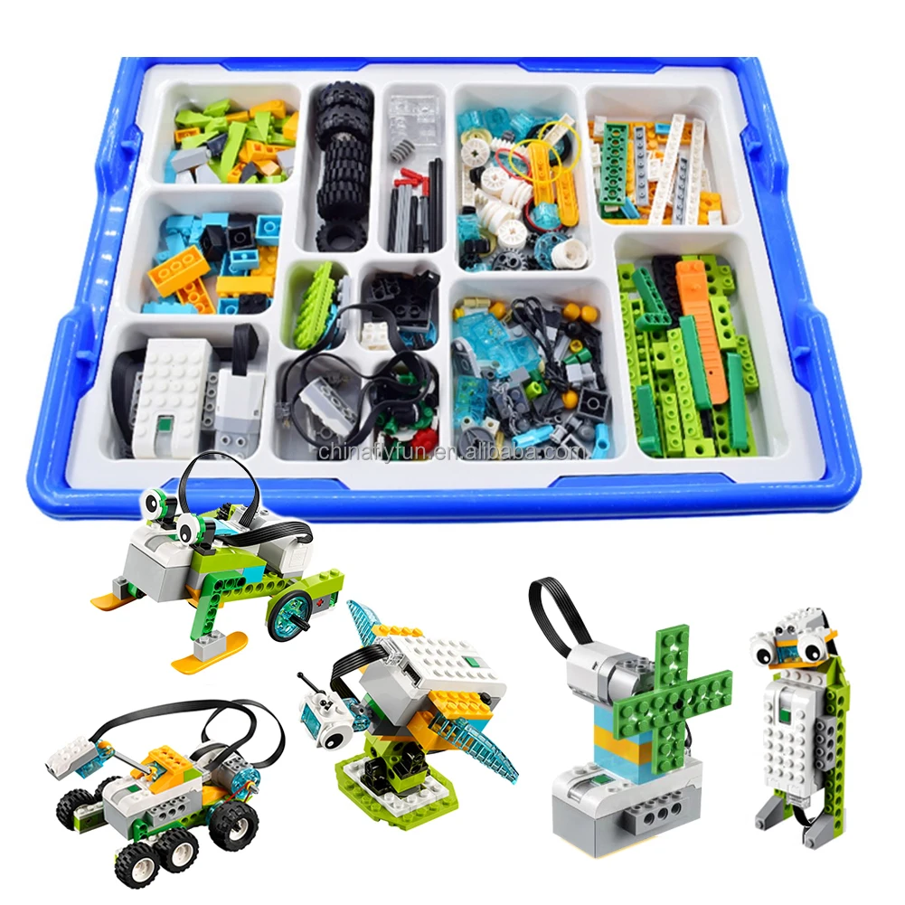 DIYmall WEDO 2.0 Core Set Building Blocks Programmable Robot WEDO2.0 45300 Educational Bricks with Storage Bin,  Gifts for Child
