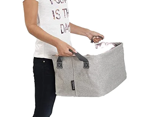 Dirty clothes storage hamper woven rectangle foldable lid laundry basket hamper canvas storage basket with handle