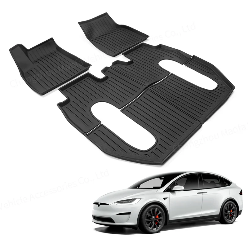 TPE Suction Molding Process Three-dimensional High Edge Design Foot Mats Floor Mats Car Floor Liners For Tesla Model X