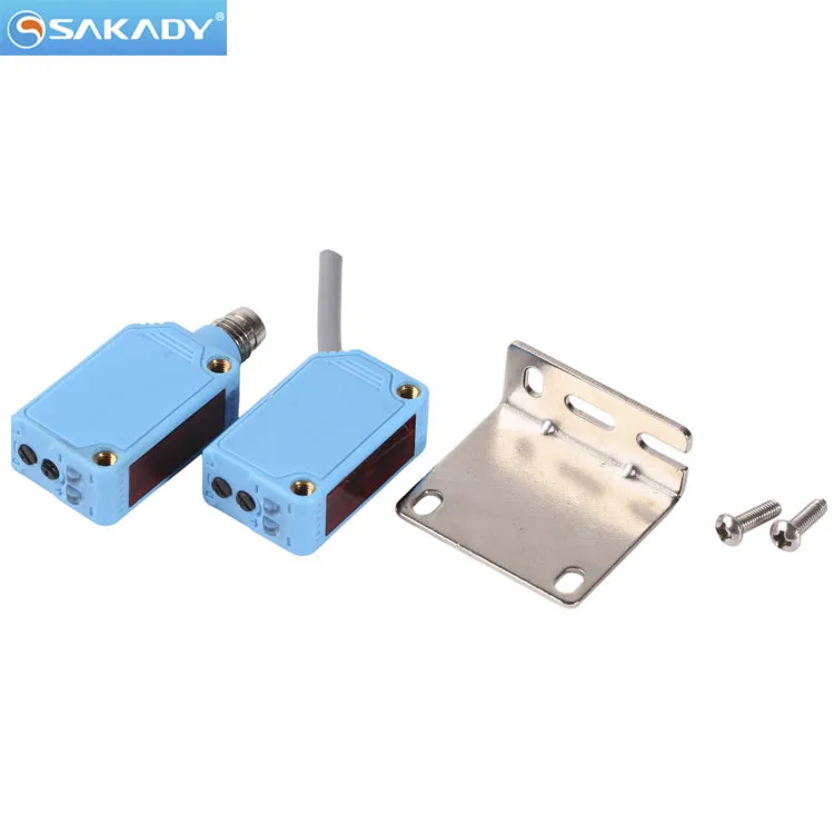Sakady infrared photoelectric sensor 12-24V reflector type/red Led reflector backreflection sensor/diffuse reflector type /Ip65