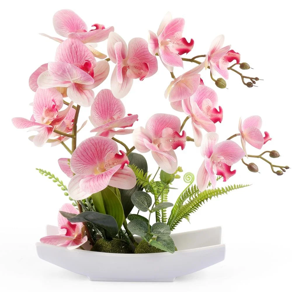 New product 2019 real touch phalaenopsis orchids  for home decor