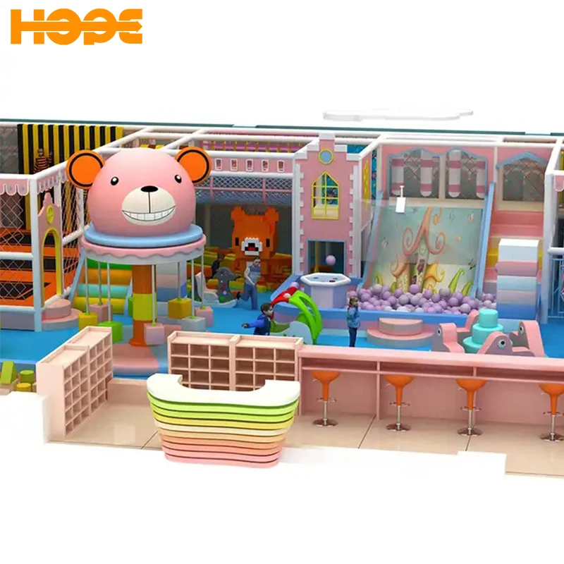 Large Commercial Design Playhouse Toddler Play Ground TownChildren Play Area Soft Baby Zone Kids Indoor Playground Equipment Set