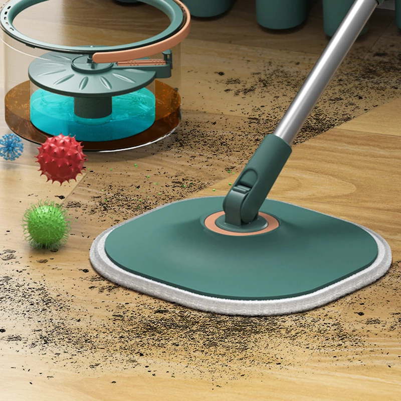 Wholesale Household Clean Sewage Separation Mop Rotatable Lazy Absorbent Mop Free Hand Washing Microfiber Flat Mop