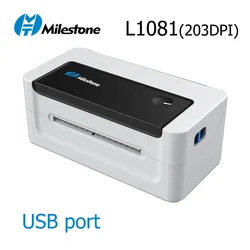 Milestone MHT-L1081 4inch 4*6 104mm Thermal Shipping Label Printer USB Blue  tooth Barcode Printer