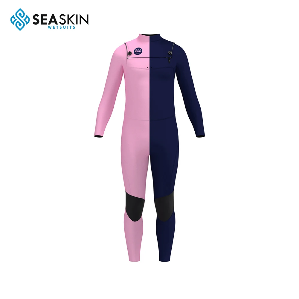 Seaskin 3/2mm Neoprene Chest Zip Wetsuit 2mm Surfing Wetsuit for Mens